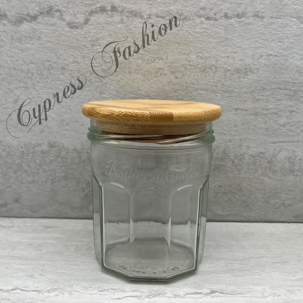 🎉 $5 Bonne Maman Glass Storage Jar with Bamboo Lid